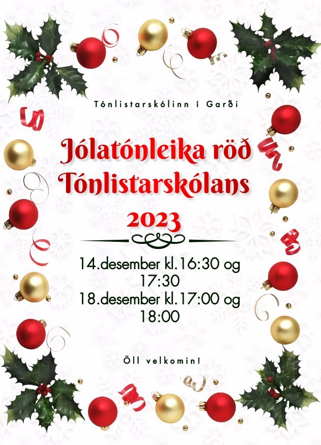 Jólatónleikaröð tónlistarskólans